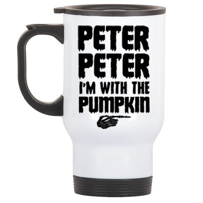 Halloween Peter Peter IM With The Pumpkin Stainless Steel Travel Mug