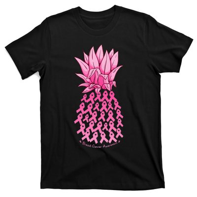 Hawaiian Pineapple & Pink Ribbon Breast Cancer Awareness Day T-Shirt