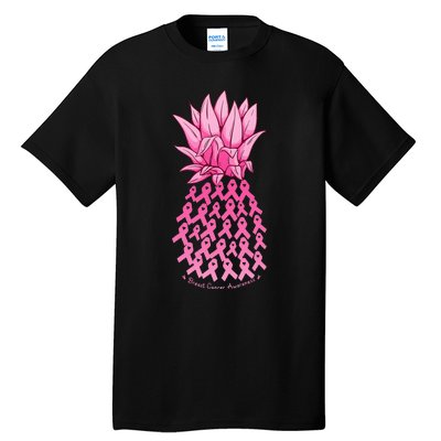 Hawaiian Pineapple & Pink Ribbon Breast Cancer Awareness Day Tall T-Shirt