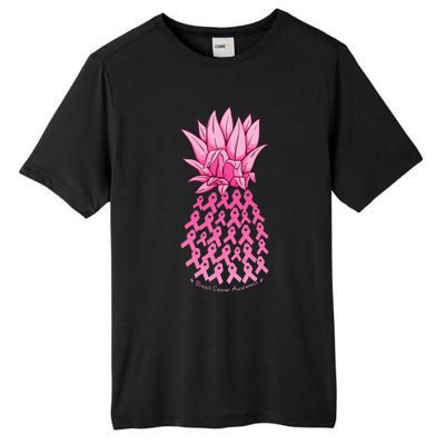 Hawaiian Pineapple & Pink Ribbon Breast Cancer Awareness Day Tall Fusion ChromaSoft Performance T-Shirt