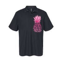 Hawaiian Pineapple & Pink Ribbon Breast Cancer Awareness Day Softstyle Adult Sport Polo