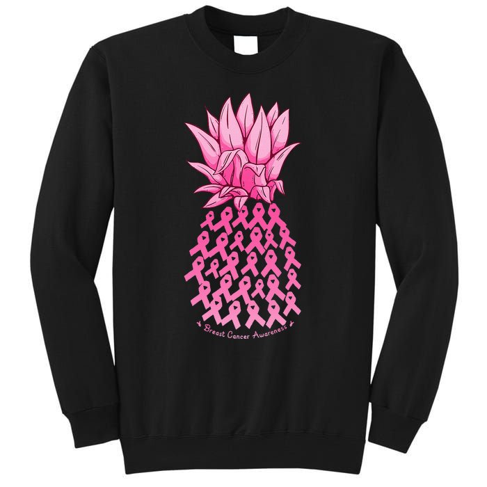 Hawaiian Pineapple & Pink Ribbon Breast Cancer Awareness Day Tall Sweatshirt