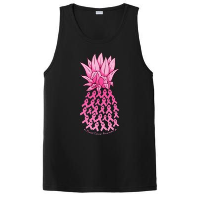 Hawaiian Pineapple & Pink Ribbon Breast Cancer Awareness Day PosiCharge Competitor Tank