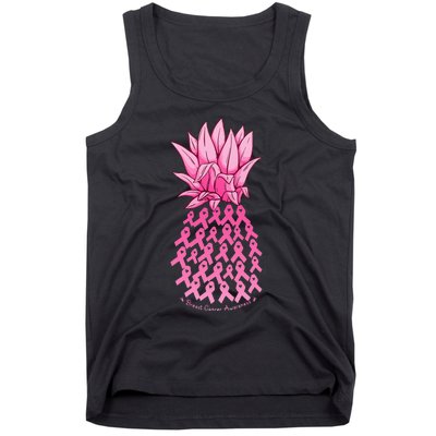 Hawaiian Pineapple & Pink Ribbon Breast Cancer Awareness Day Tank Top