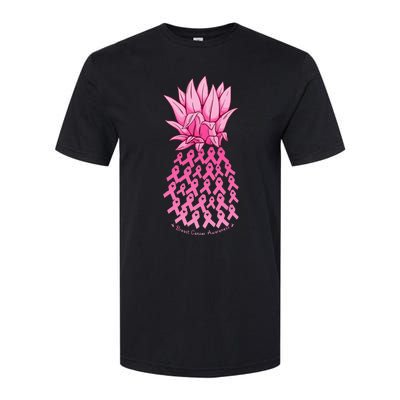 Hawaiian Pineapple & Pink Ribbon Breast Cancer Awareness Day Softstyle CVC T-Shirt