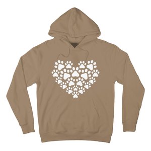 Heart Paw Print Dog & Cat Mom & Dad Mothers Day Fathers Day Hoodie