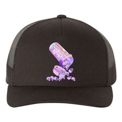 Happy Pills Pastel Goth Kawaii Yami Skull Otaku Yupoong Adult 5-Panel Trucker Hat