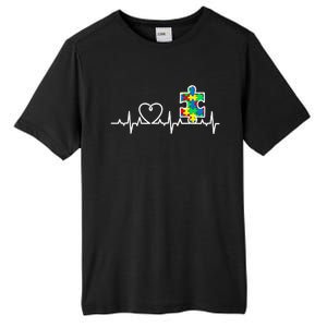 Heart Puzzle Piece Heartbeat Cool Autism Awareness Gift Tall Fusion ChromaSoft Performance T-Shirt