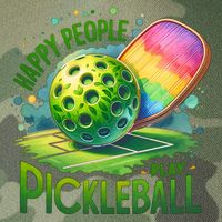 Happy People Play Pickleball Legacy Tie Dye Trucker Hat