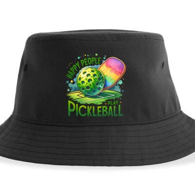 Happy People Play Pickleball Sustainable Bucket Hat