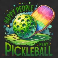 Happy People Play Pickleball 11oz C Handle Ceramic Mug