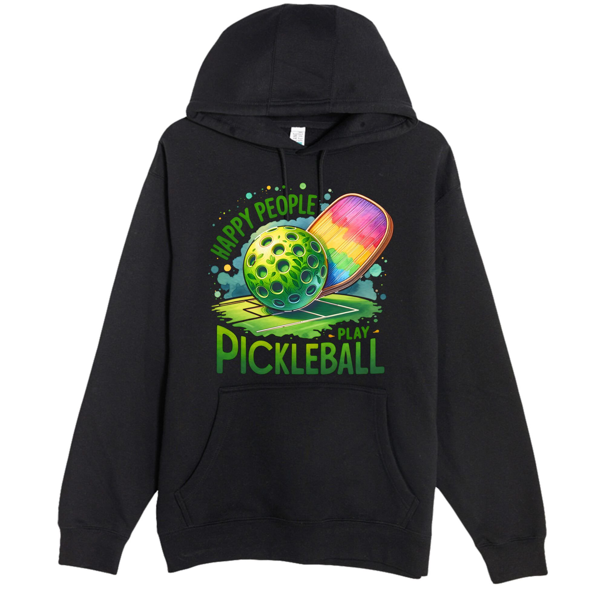 Happy People Play Pickleball Premium Pullover Hoodie