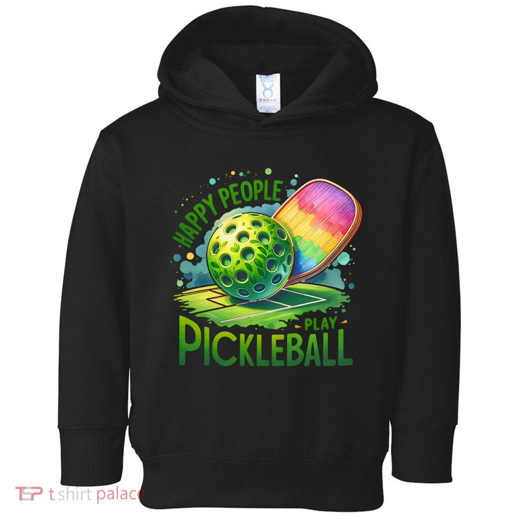 Happy People Play Pickleball Toddler Hoodie