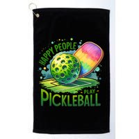 Happy People Play Pickleball Golf Towel