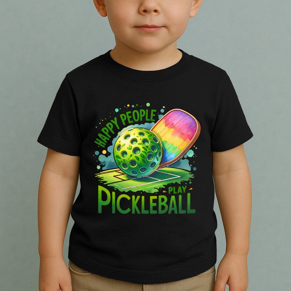 Happy People Play Pickleball Toddler T-Shirt