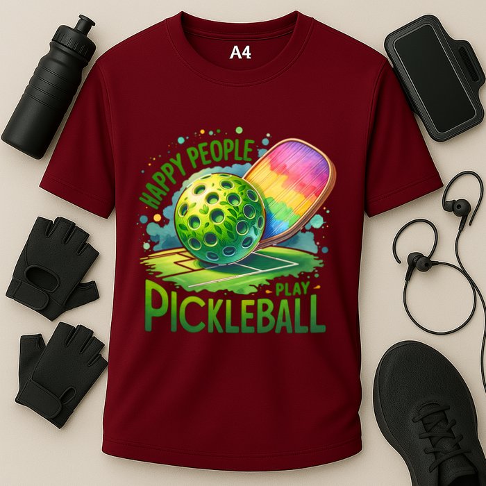 Happy People Play Pickleball Performance Shirt