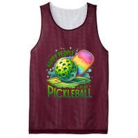 Happy People Play Pickleball Mesh Reversible Basketball Jersey Tank