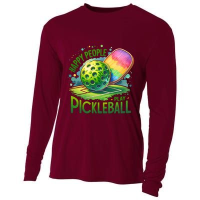 Happy People Play Pickleball Cooling Performance Long Sleeve Crew