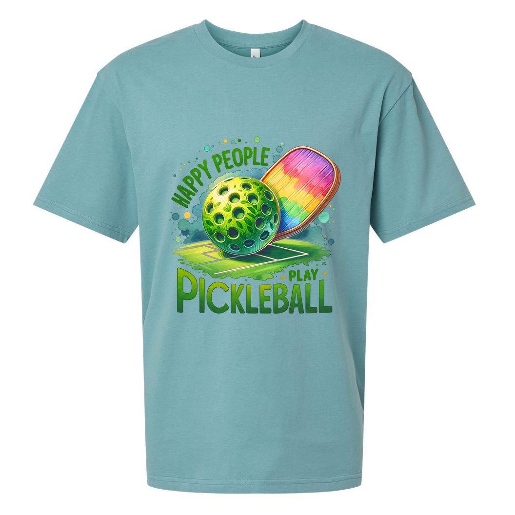 Happy People Play Pickleball Sueded Cloud Jersey T-Shirt