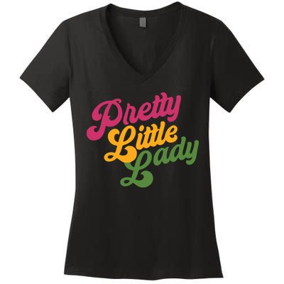 Handsome Podcast Pretty Little Lady Women's V-Neck T-Shirt