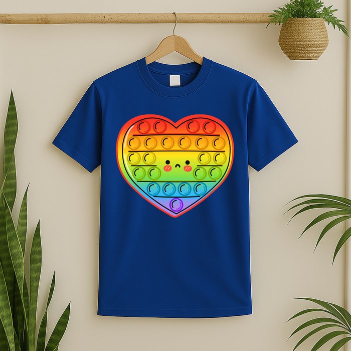 Heart Push Pop It Fidget Toy Valentine’s Day Gift T-Shirt