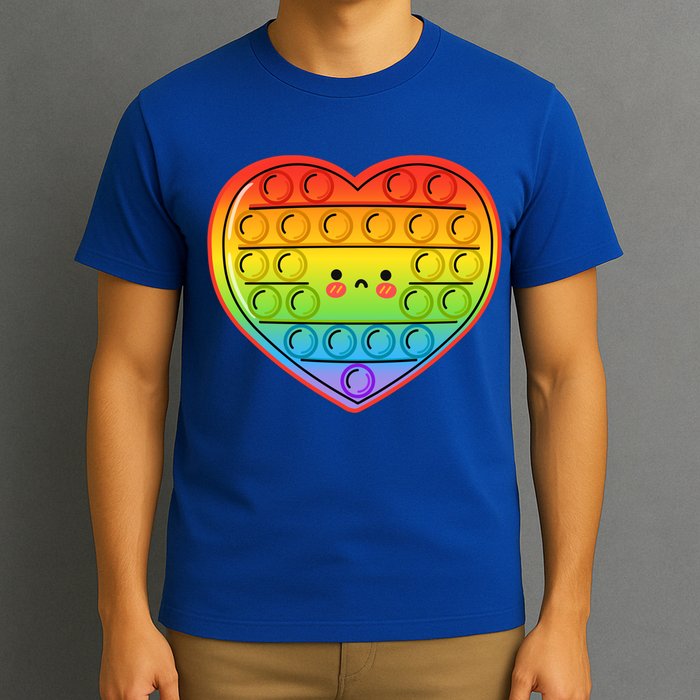Heart Push Pop It Fidget Toy Valentine’s Day Gift T-Shirt
