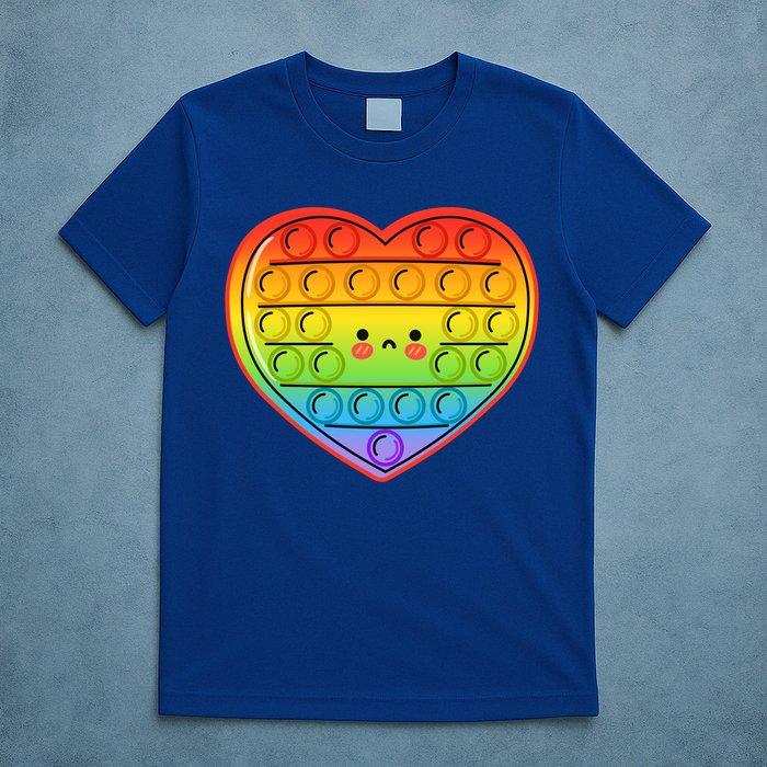 Heart Push Pop It Fidget Toy Valentine’s Day Gift T-Shirt