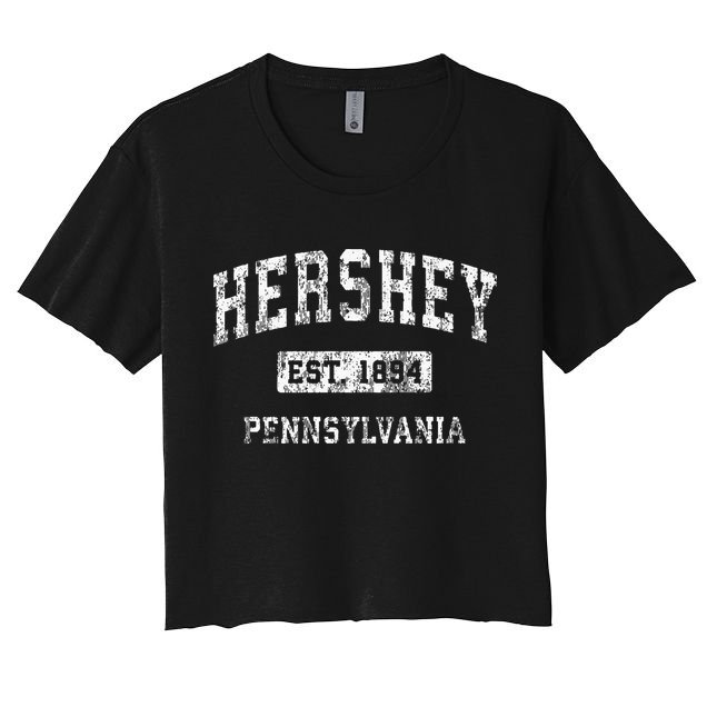 Hershey Pennsylvania PA Vintage Established Sports Design Women's Crop Top Tee