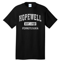 Hopewell Pennsylvania Pa Vintage Sports Established Tall T-Shirt