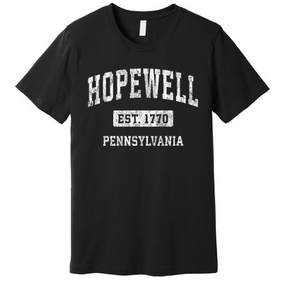 Hopewell Pennsylvania Pa Vintage Sports Established Premium T-Shirt