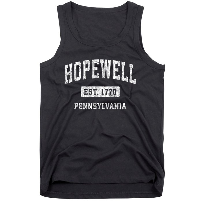 Hopewell Pennsylvania Pa Vintage Sports Established Tank Top