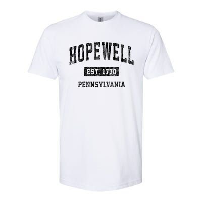 Hopewell Pennsylvania Pa Vintage Sports Established Softstyle CVC T-Shirt