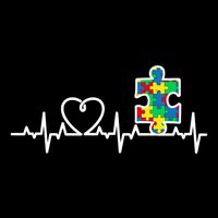 Heart Puzzle Piece Heartbeat Cool Autism Awareness Gift 16 in Basic Backpack