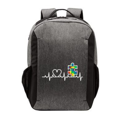 Heart Puzzle Piece Heartbeat Cool Autism Awareness Gift Vector Backpack