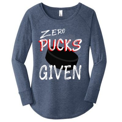 Hockey Player Pun Zero Pucks Given Funny Profanity Gift Women's Perfect Tri Tunic Long Sleeve Shirt