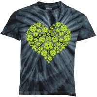 Heart Professional Pickleball Game Players Pickleball Kids Tie-Dye T-Shirt