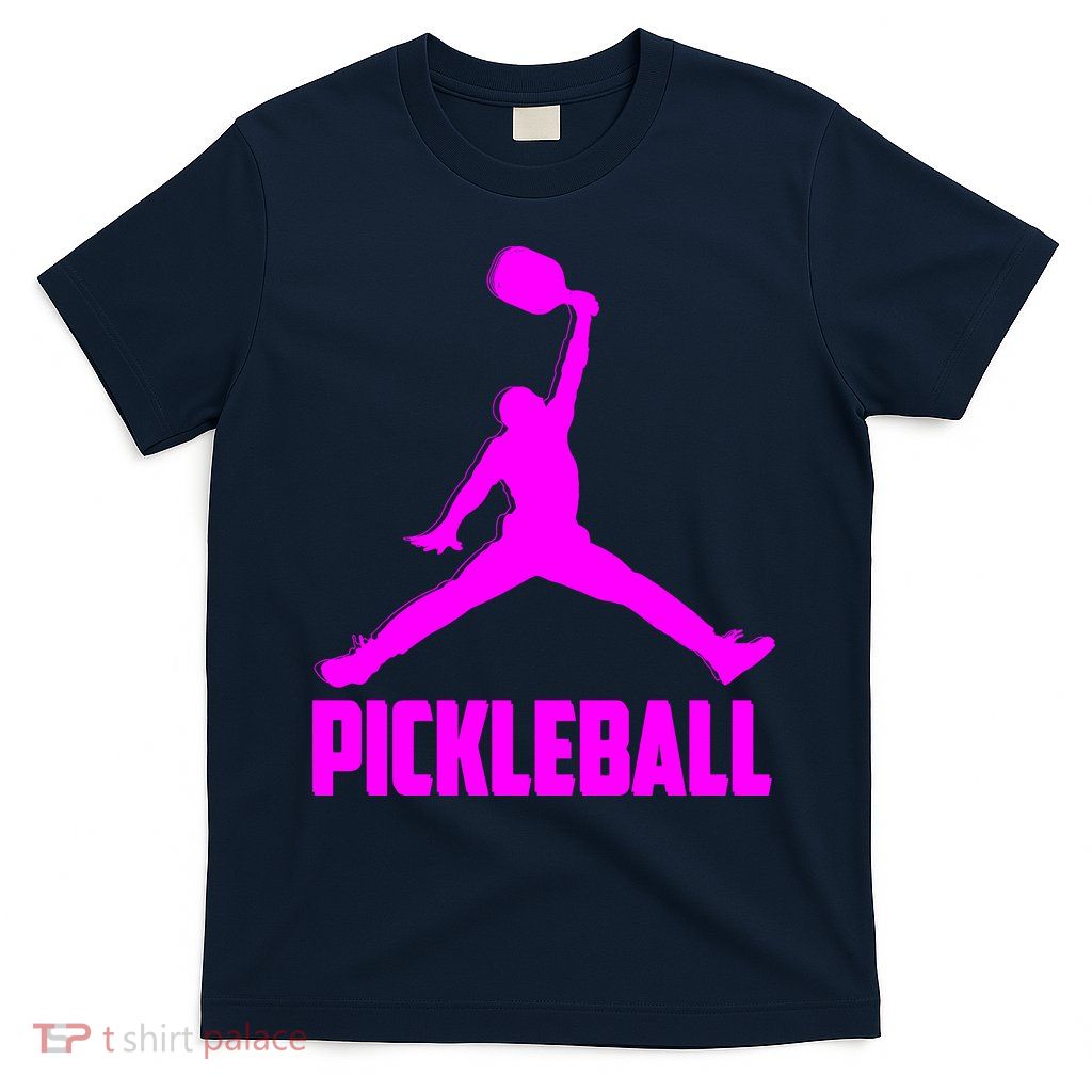 Hot Pink Pickleball Sports Logo T-Shirt