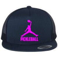 Hot Pink Pickleball Sports Logo Flatbill Hat