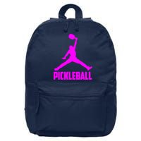 Hot Pink Pickleball Sports Logo 16 in Basic Backpack