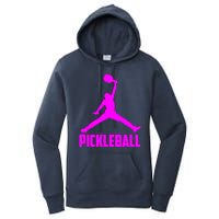 Hot Pink Pickleball Sports Logo Women's Pullover Hoodie