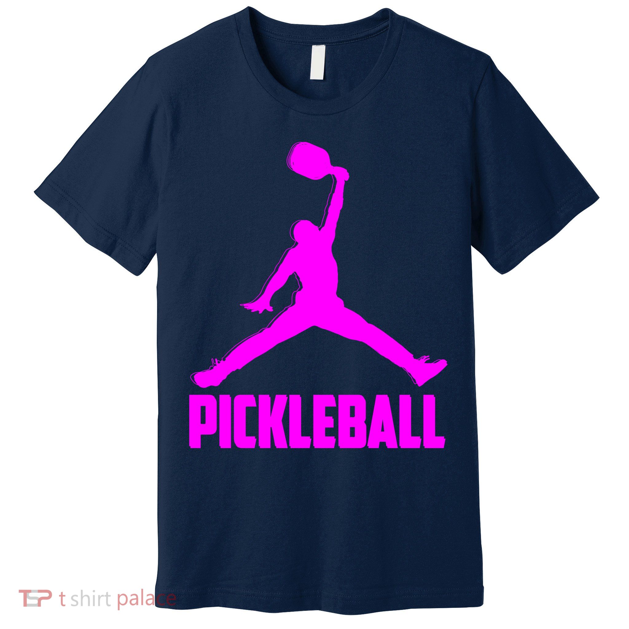 Hot Pink Pickleball Sports Logo Premium T-Shirt