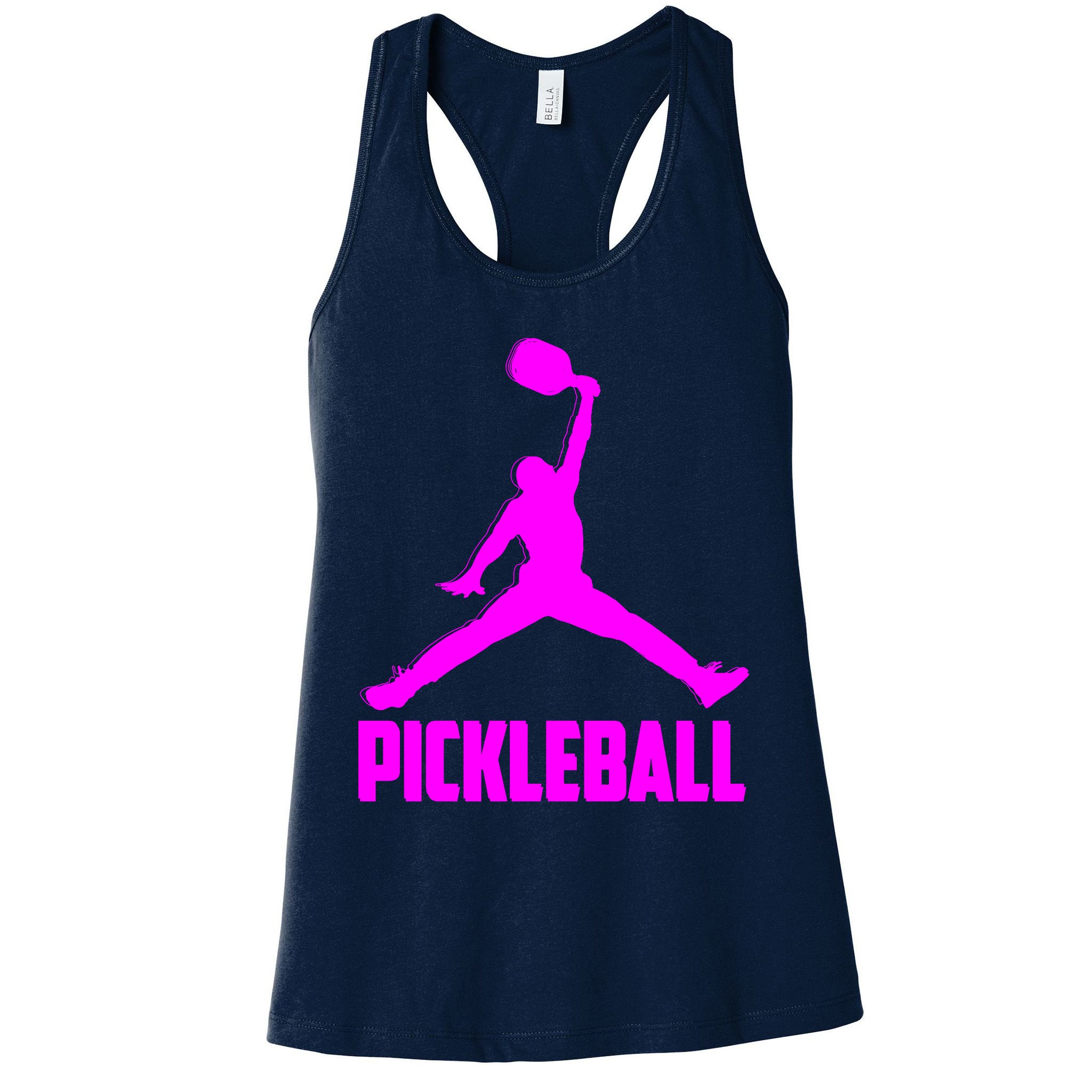 Hot Pink Pickleball Sports Logo Womens Tank Top