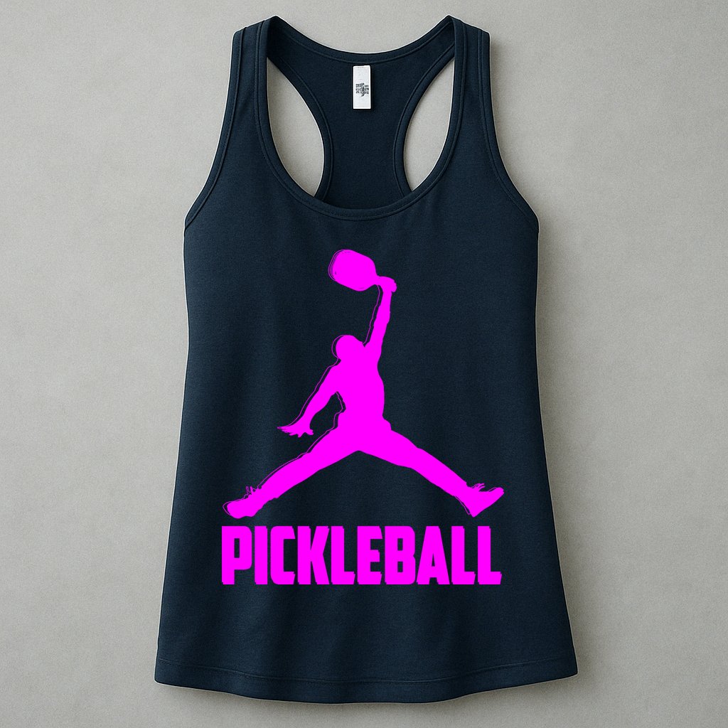 Hot Pink Pickleball Sports Logo Womens Tank Top