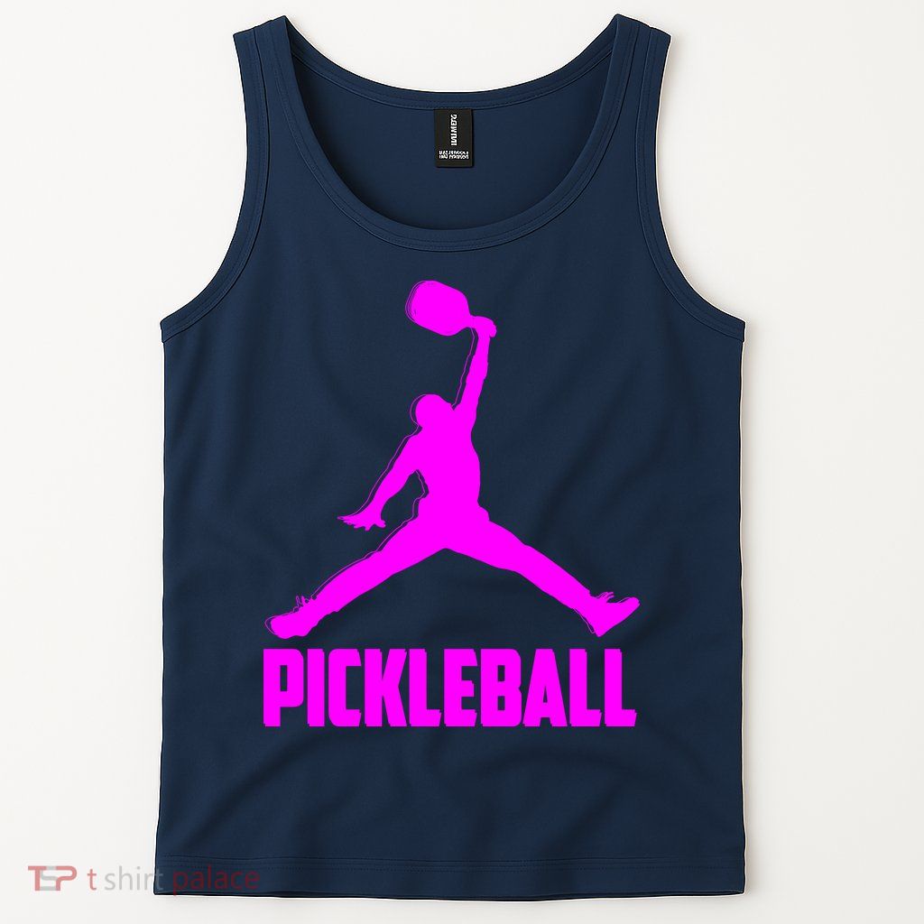Hot Pink Pickleball Sports Logo Tank Top
