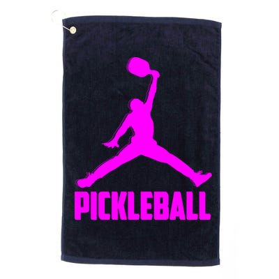 Hot Pink Pickleball Sports Logo Golf Towel
