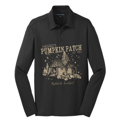 HagridS Pumpkin Patch Est 1980 Silk Touch Performance Long Sleeve Polo