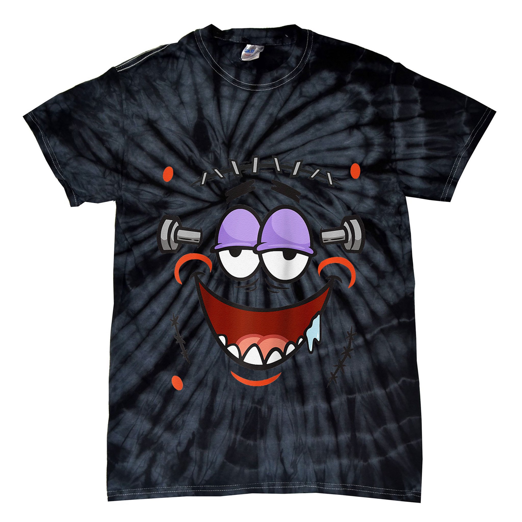 Halloween Play Patrick Star Raglan Tie-Dye T-Shirt