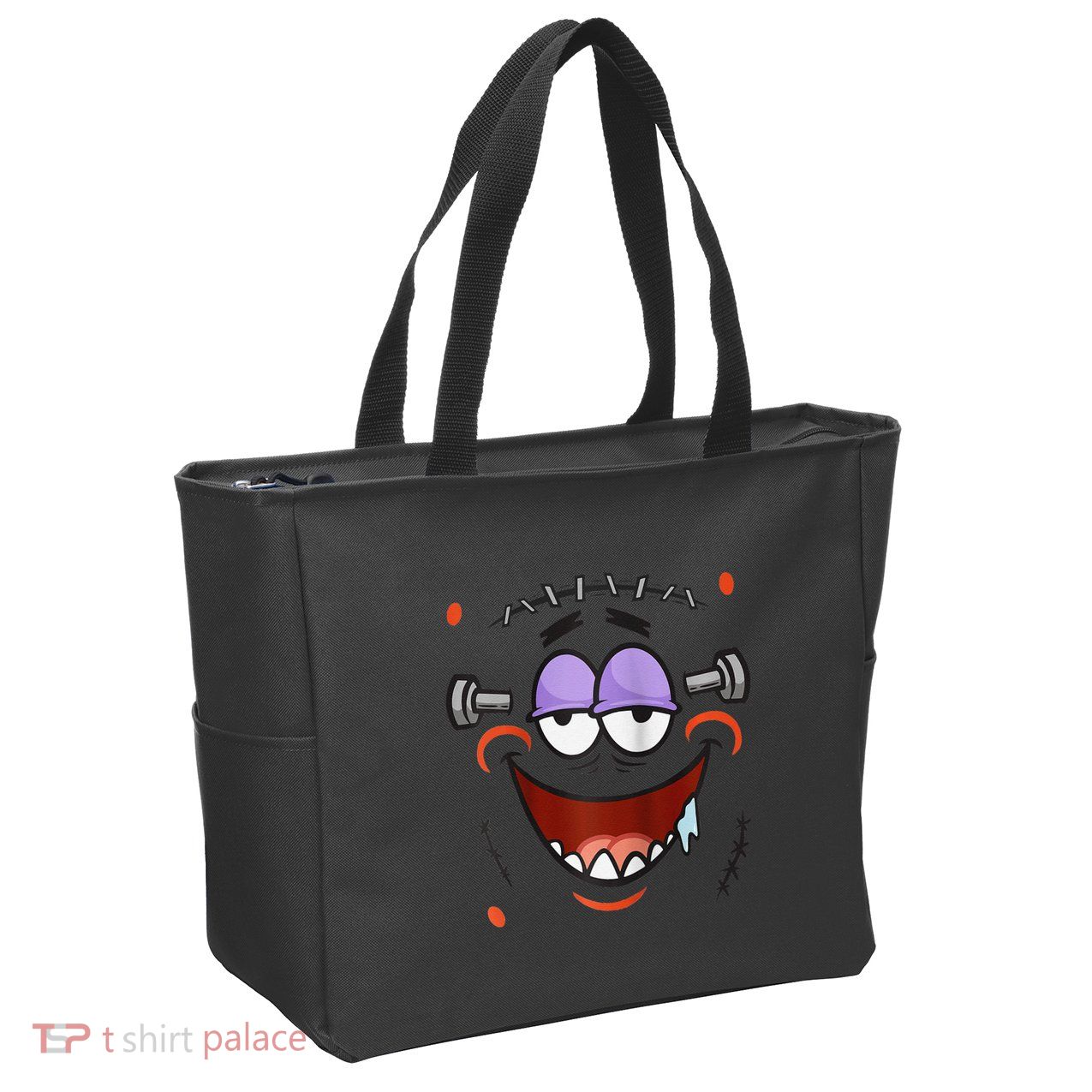 Halloween Play Patrick Star Raglan Zip Tote Bag
