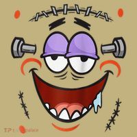 Halloween Play Patrick Star Raglan Magnet
