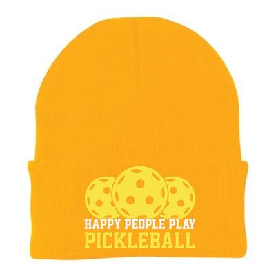 Happy People Play Pickleball Paddles Sport Gift Knit Cap Winter Beanie